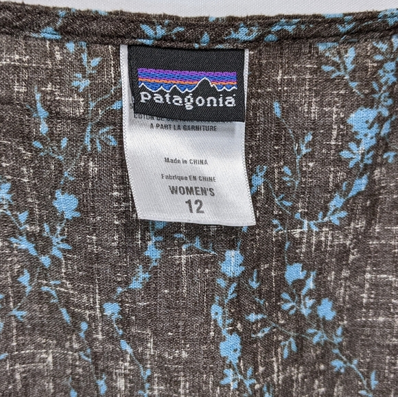Patagonia Floral Tank Top, Hemp, High-back Tank Top, Ladies 12, Retro / Vintage - Picture 8 of 12